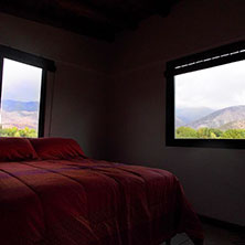 Vista desde el interior de Cabañas Vista Montaña en Potrerillos